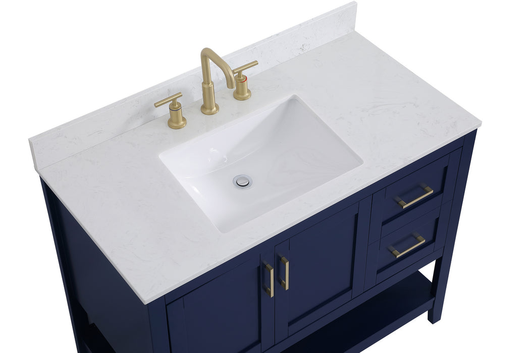 Elegant Lighting VF16042BL-BS Bathroom Vanity Set, Blue
