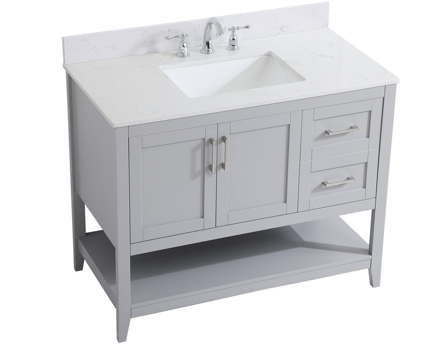 Elegant Lighting VF16042GR-BS Bathroom Vanity Set, Grey