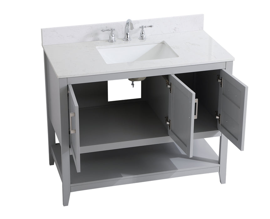 Elegant Lighting VF16042GR-BS Bathroom Vanity Set, Grey