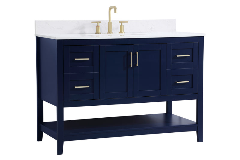 Elegant Lighting VF16048BL-BS Bathroom Vanity Set, Blue