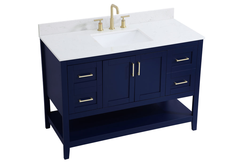 Elegant Lighting VF16048BL-BS Bathroom Vanity Set, Blue