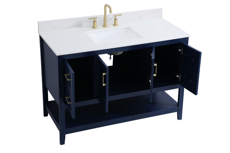 Elegant Lighting VF16048BL-BS Bathroom Vanity Set, Blue