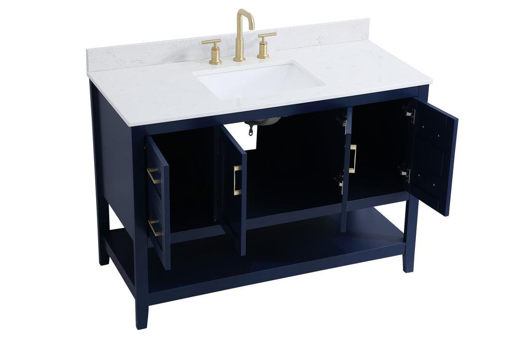 Elegant Lighting VF16048BL-BS Bathroom Vanity Set, Blue