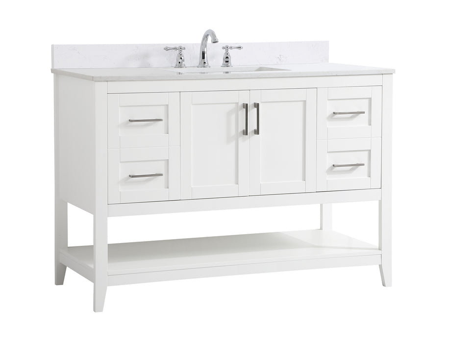 Elegant Lighting VF16048WH-BS Bathroom Vanity Set, White
