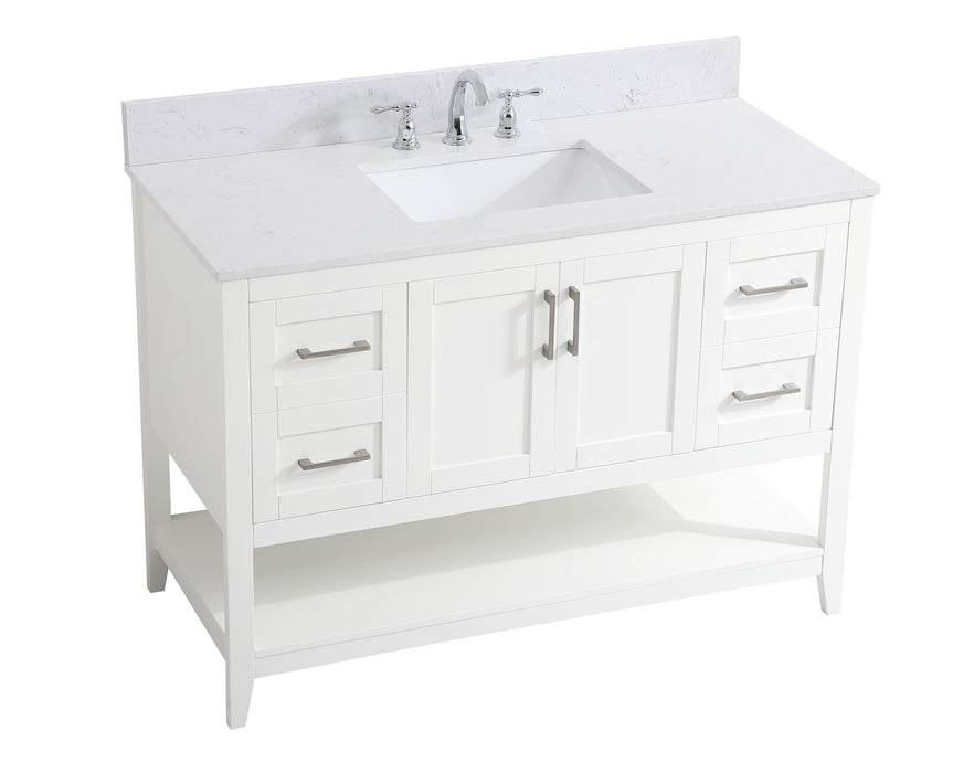 Elegant Lighting VF16048WH-BS Bathroom Vanity Set, White