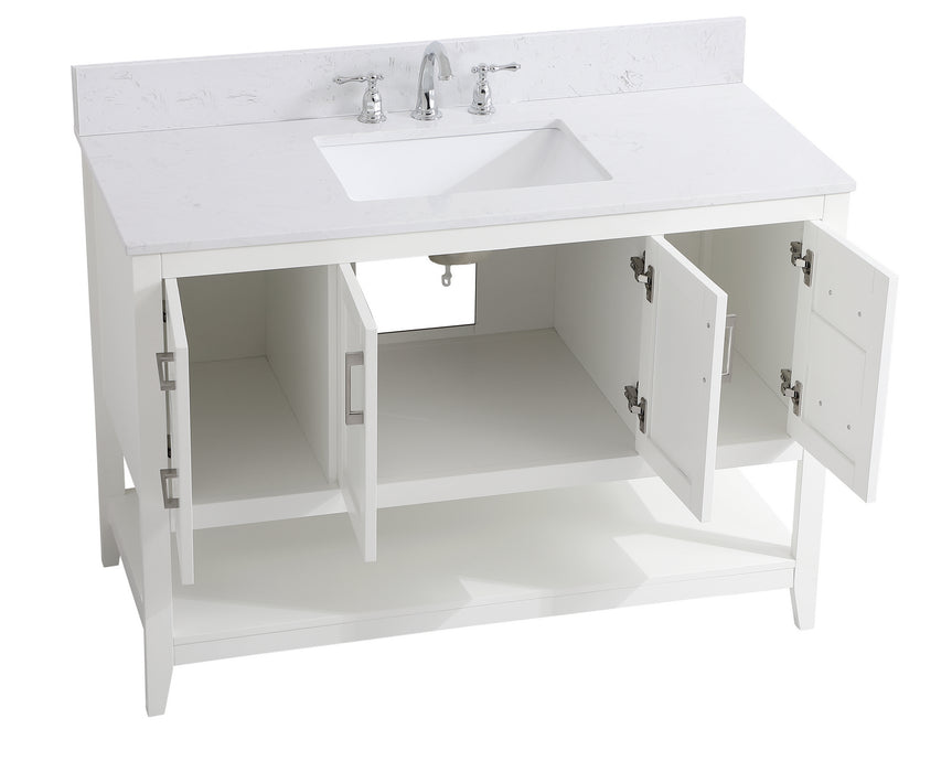 Elegant Lighting VF16048WH-BS Bathroom Vanity Set, White