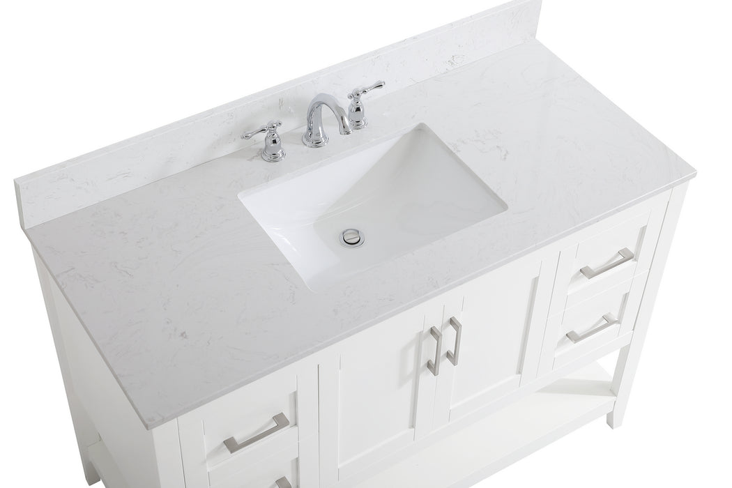 Elegant Lighting VF16048WH-BS Bathroom Vanity Set, White