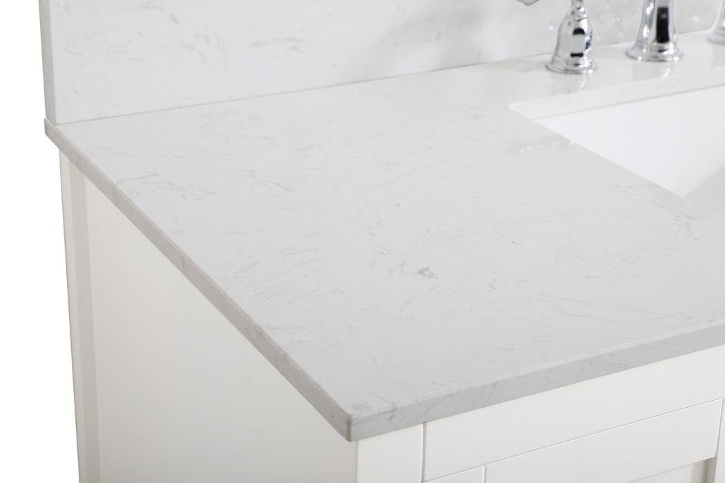 Elegant Lighting VF16048WH-BS Bathroom Vanity Set, White