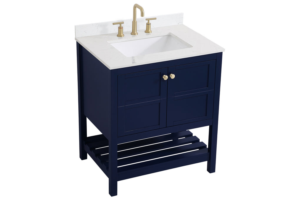 Elegant Lighting VF16430BL-BS Bathroom Vanity Set, Blue