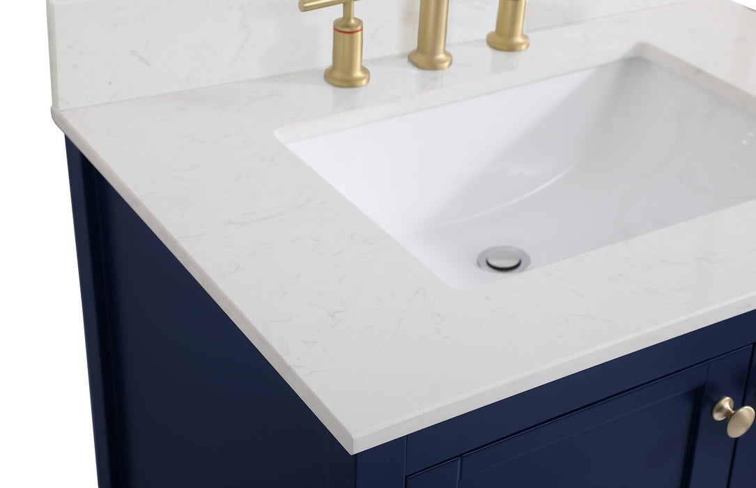 Elegant Lighting VF16430BL-BS Bathroom Vanity Set, Blue