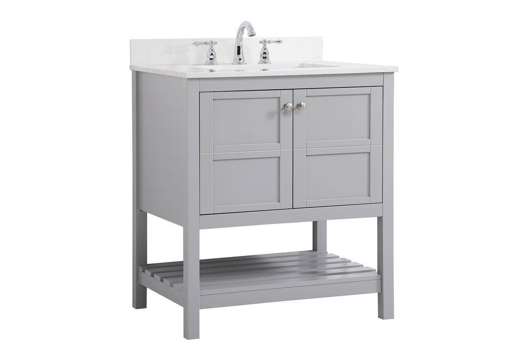 Elegant Lighting VF16430GR-BS Bathroom Vanity Set, Gray