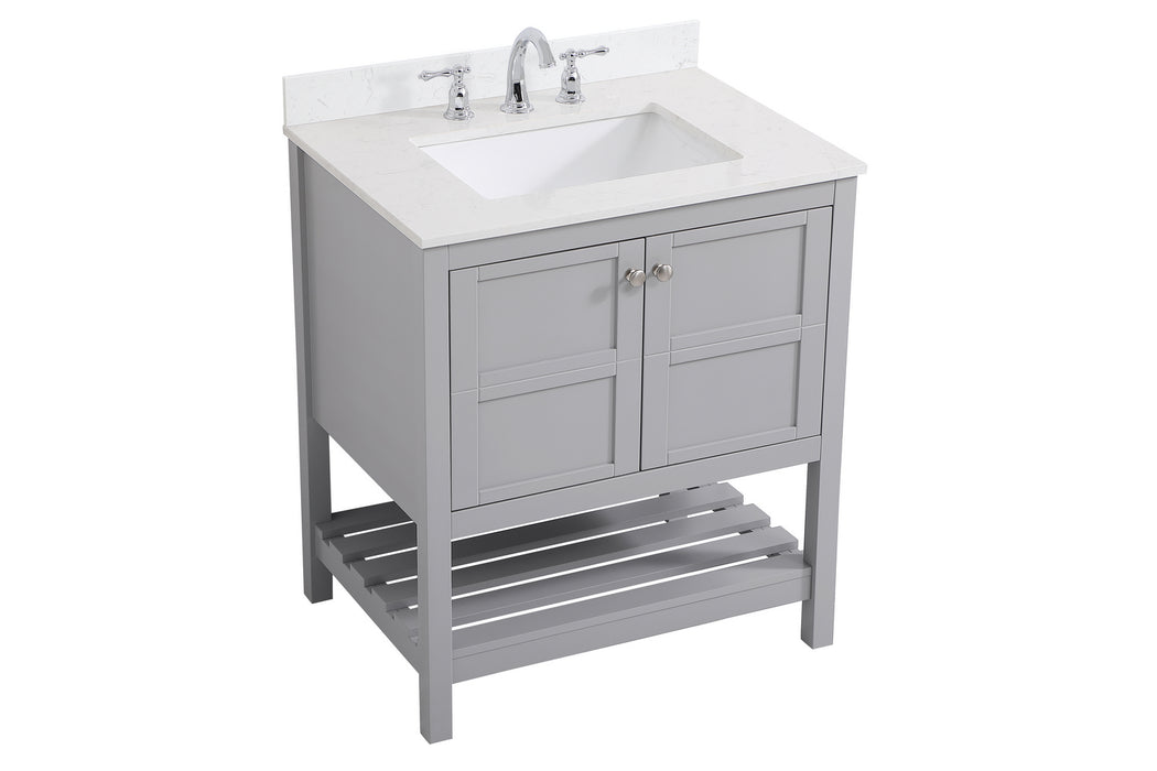 Elegant Lighting VF16430GR-BS Bathroom Vanity Set, Gray