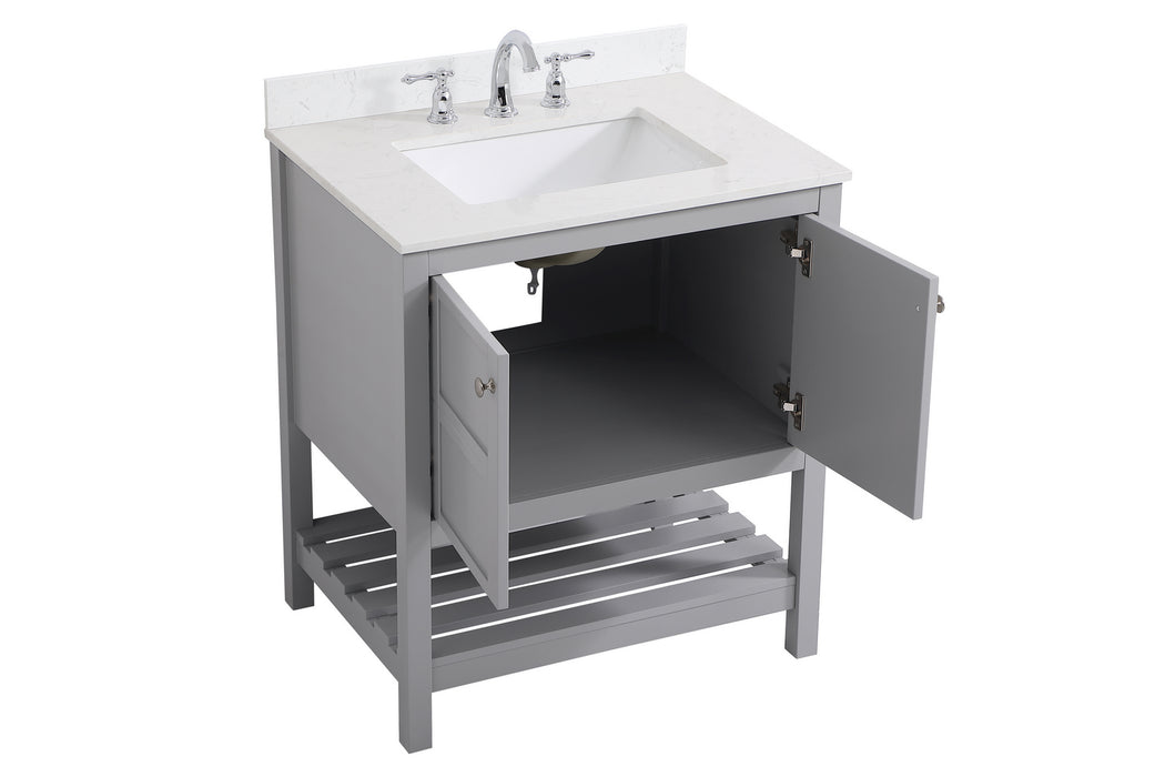 Elegant Lighting VF16430GR-BS Bathroom Vanity Set, Gray