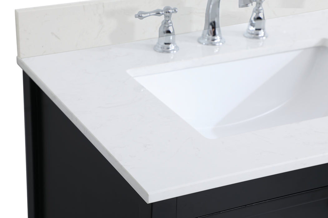 Elegant Lighting VF16430BK-BS Bathroom Vanity Set, Black