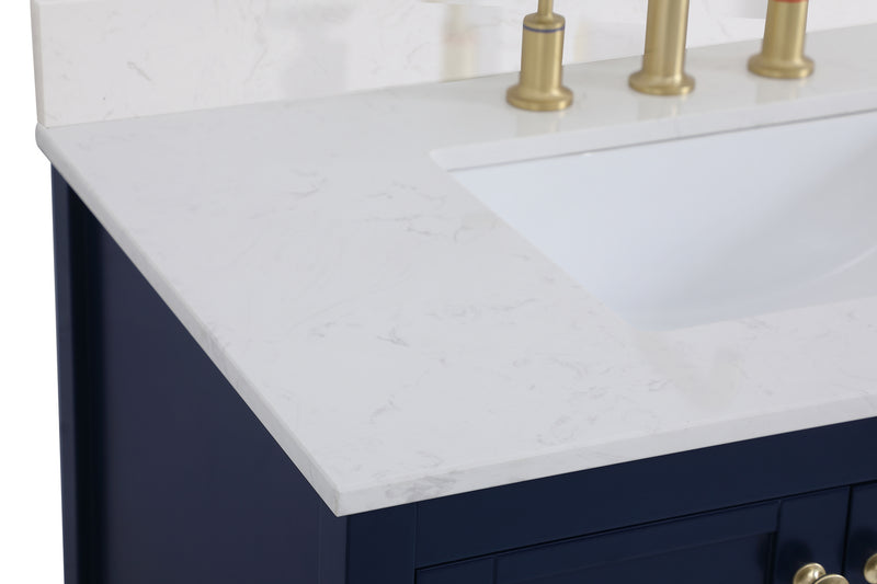 Elegant Lighting VF16436BL-BS Bathroom Vanity Set, Blue