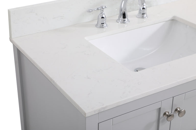 Elegant Lighting VF16436GR-BS Bathroom Vanity Set, Gray