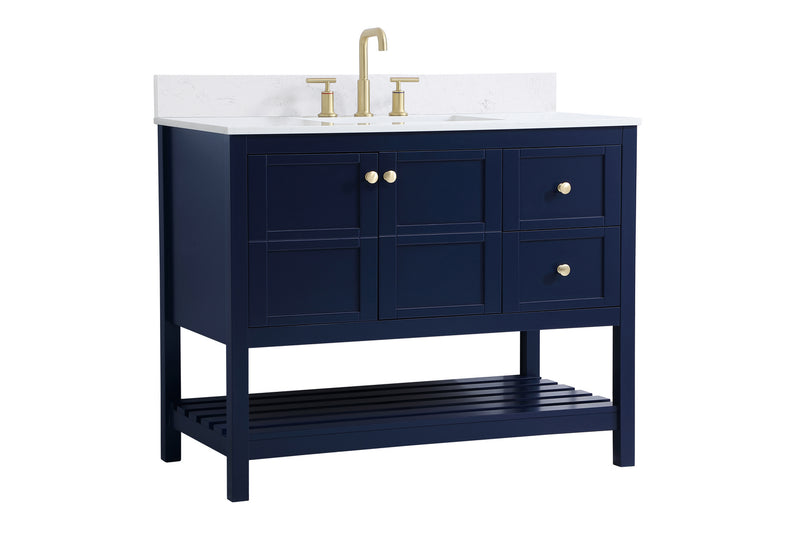 Elegant Lighting VF16442BL-BS Bathroom Vanity Set, Blue