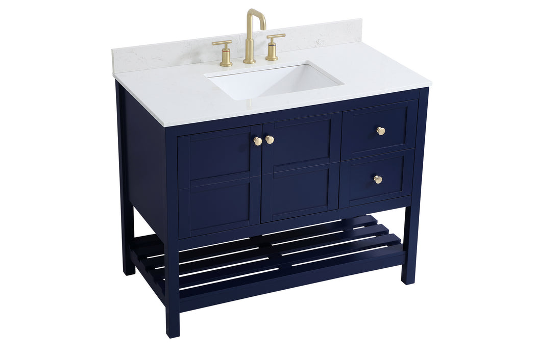 Elegant Lighting VF16442BL-BS Bathroom Vanity Set, Blue