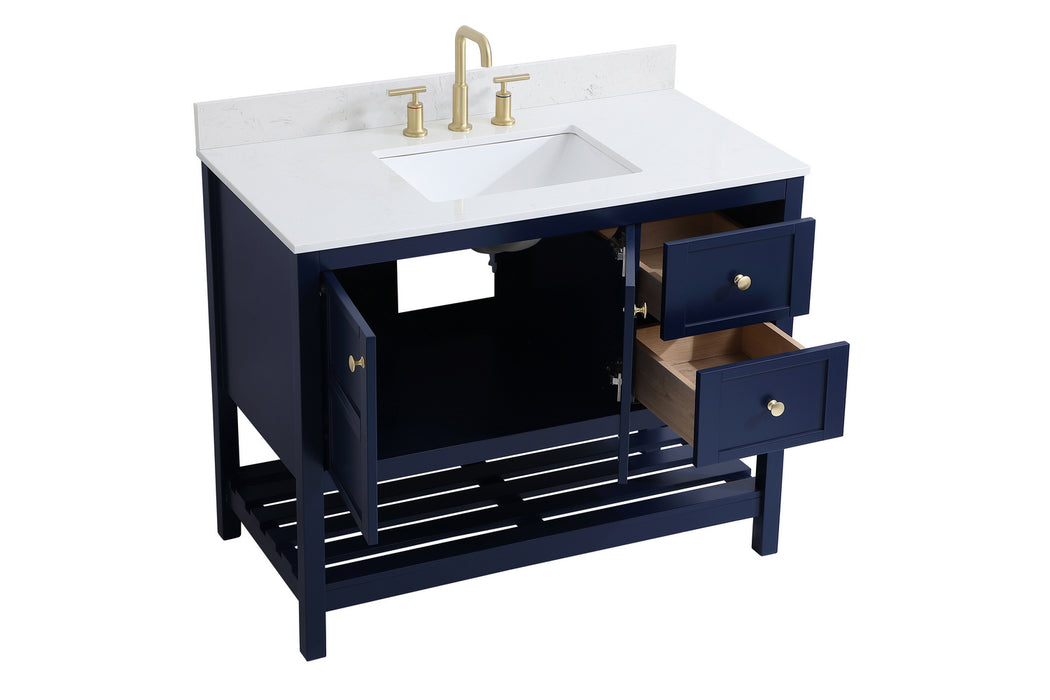 Elegant Lighting VF16442BL-BS Bathroom Vanity Set, Blue