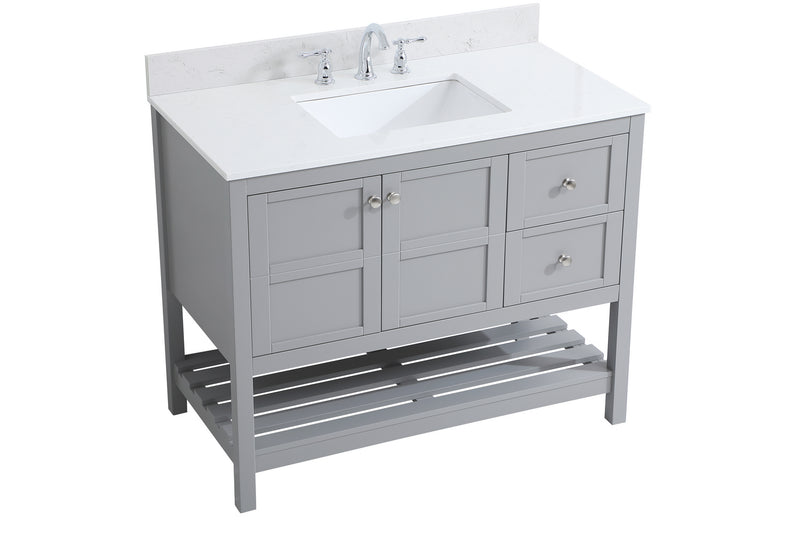 Elegant Lighting VF16442GR-BS Bathroom Vanity Set, Gray