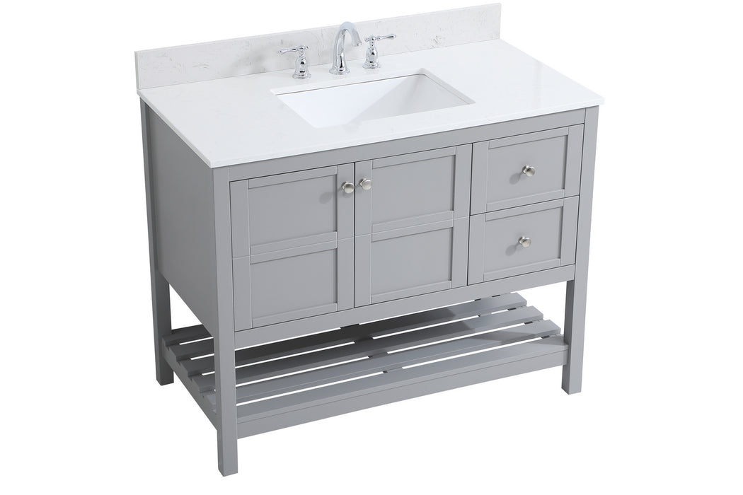 Elegant Lighting VF16442GR-BS Bathroom Vanity Set, Gray