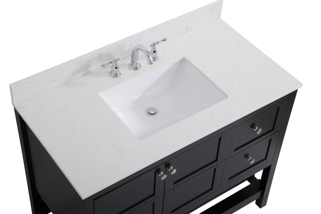Elegant Lighting VF16442BK-BS Bathroom Vanity Set, Black