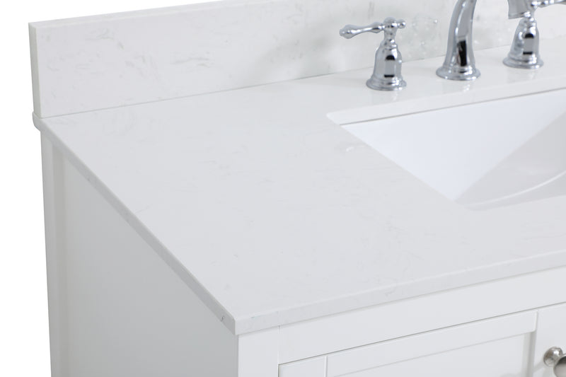 Elegant Lighting VF16442WH-BS Bathroom Vanity Set, White