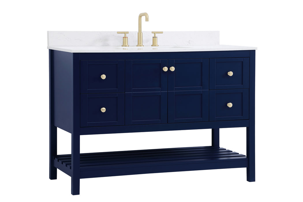 Elegant Lighting VF16448BL-BS Bathroom Vanity Set, Blue
