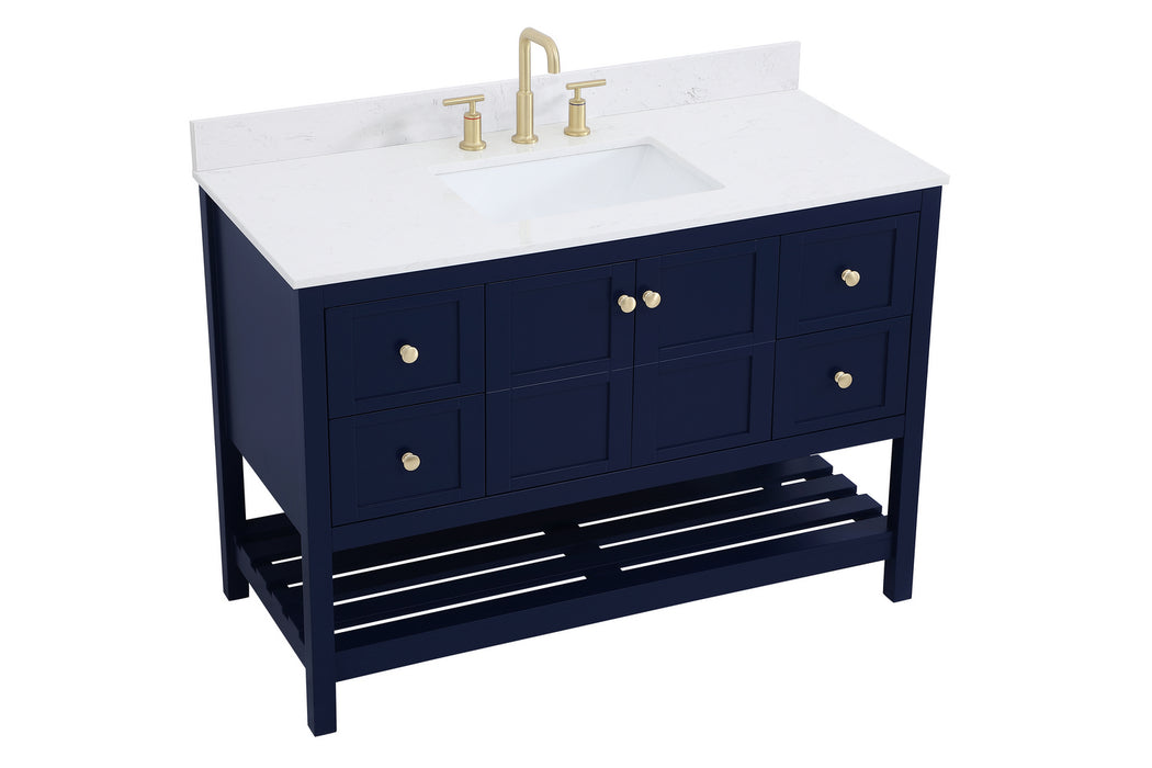 Elegant Lighting VF16448BL-BS Bathroom Vanity Set, Blue
