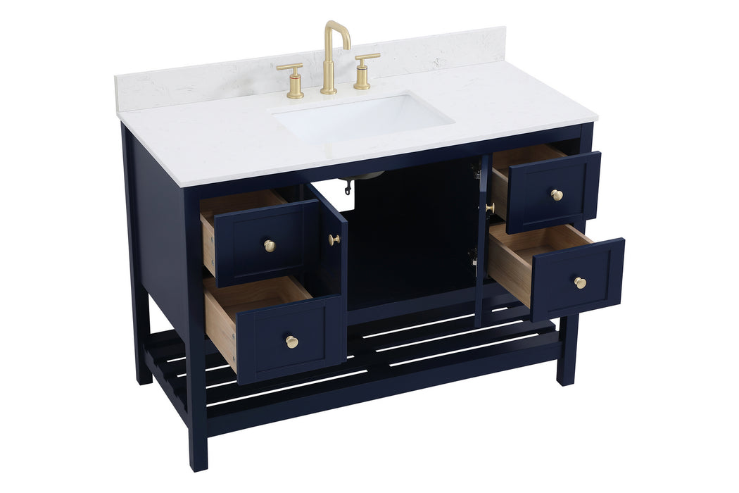 Elegant Lighting VF16448BL-BS Bathroom Vanity Set, Blue