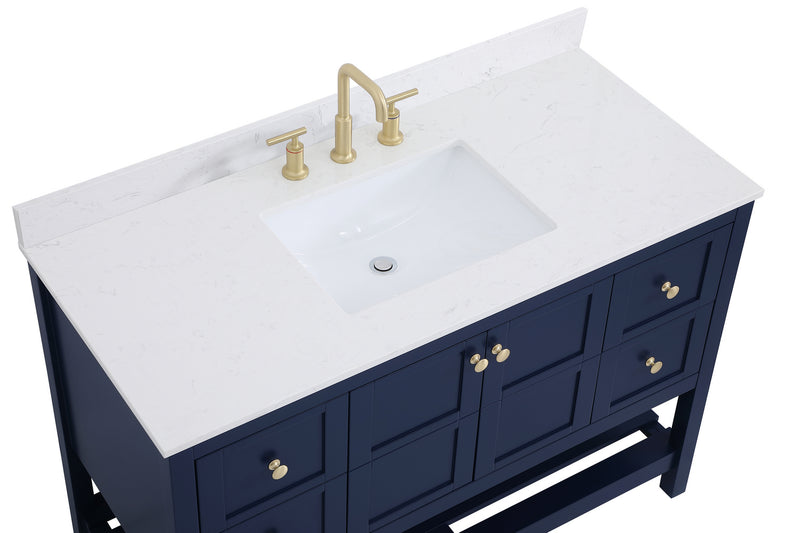 Elegant Lighting VF16448BL-BS Bathroom Vanity Set, Blue
