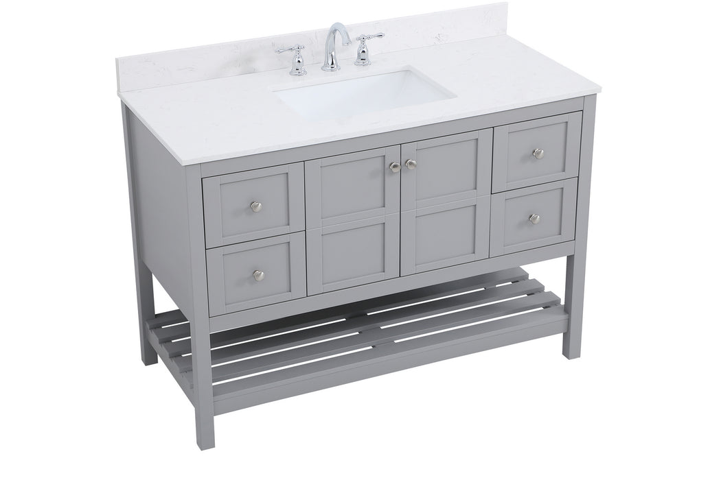 Elegant Lighting VF16448GR-BS Bathroom Vanity Set, Gray