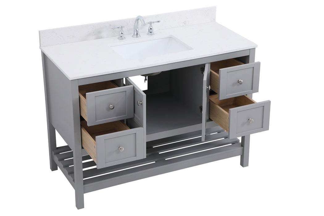 Elegant Lighting VF16448GR-BS Bathroom Vanity Set, Gray