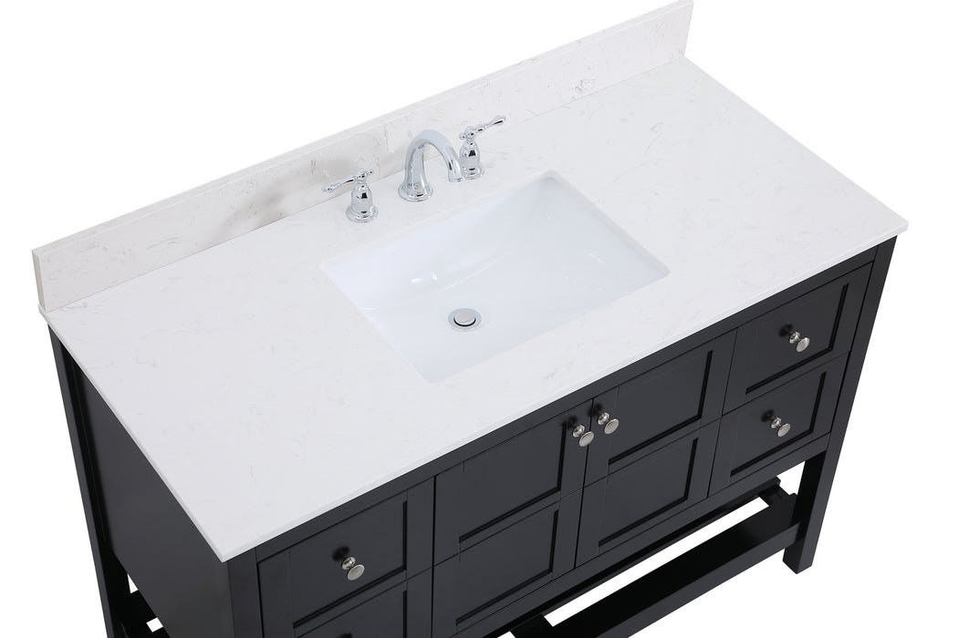 Elegant Lighting VF16448BK-BS Bathroom Vanity Set, Black