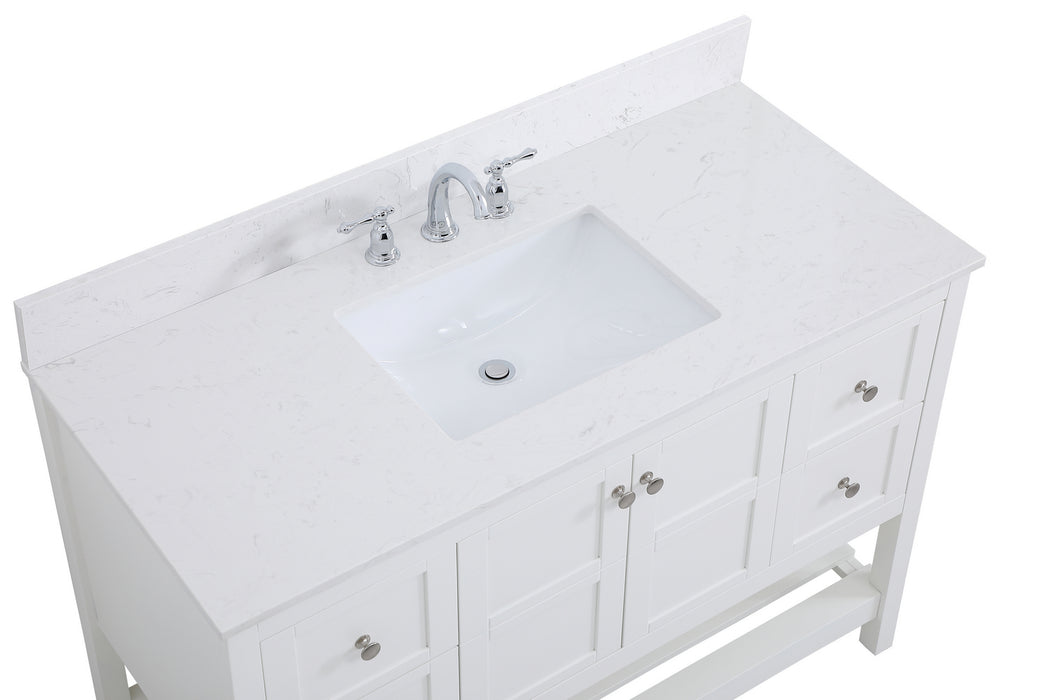 Elegant Lighting VF16448WH-BS Bathroom Vanity Set, White