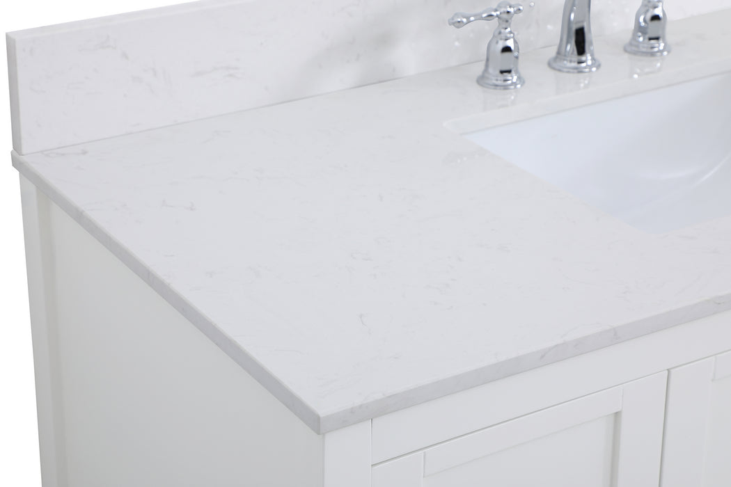 Elegant Lighting VF16448WH-BS Bathroom Vanity Set, White