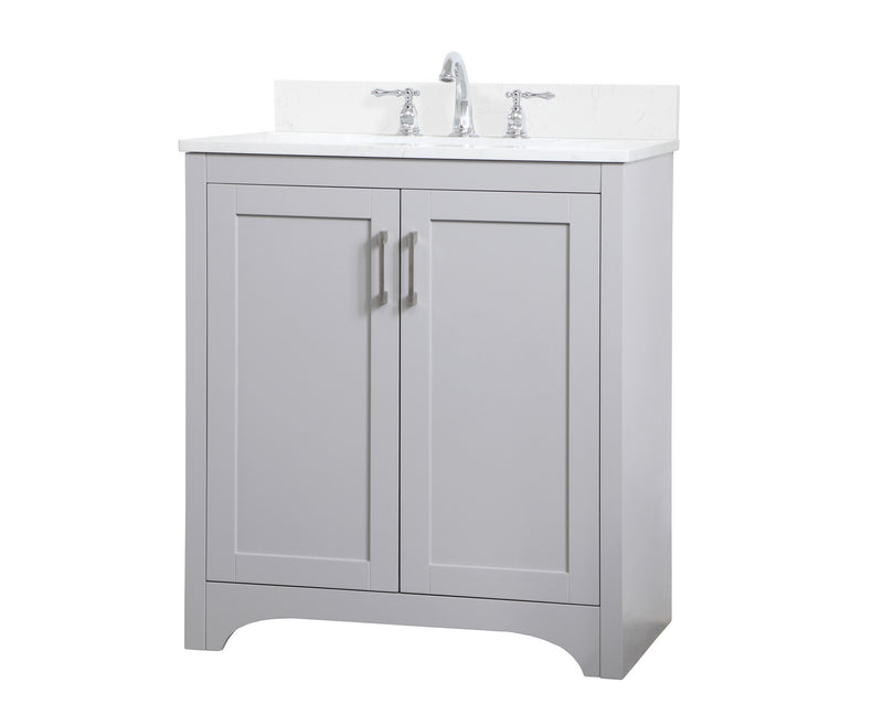 Elegant Lighting VF17030GR-BS Bathroom Vanity Set, Grey