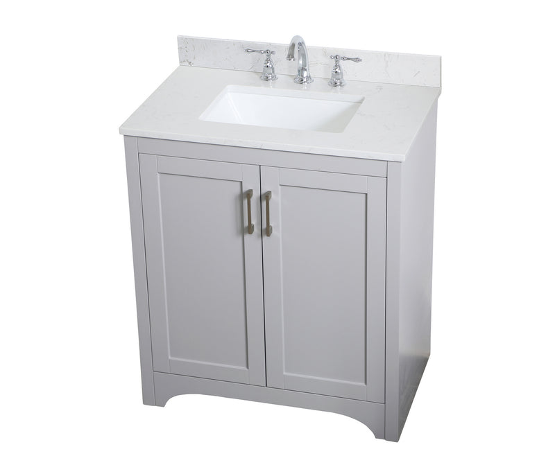 Elegant Lighting VF17030GR-BS Bathroom Vanity Set, Grey