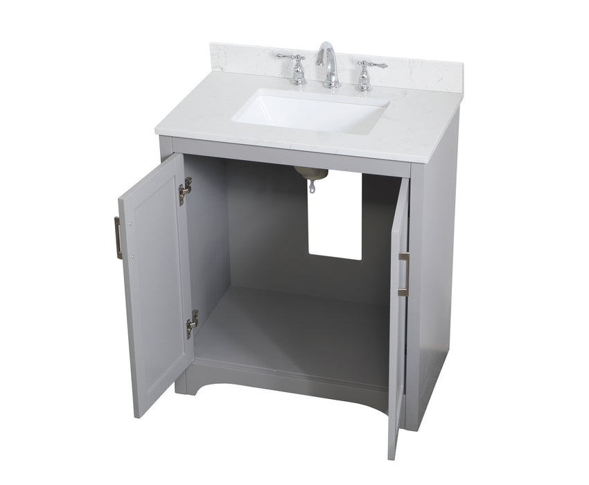 Elegant Lighting VF17030GR-BS Bathroom Vanity Set, Grey