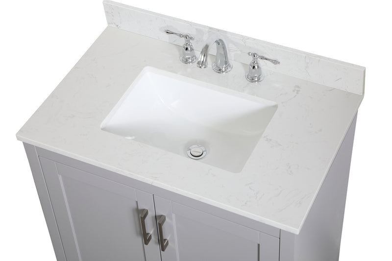 Elegant Lighting VF17030GR-BS Bathroom Vanity Set, Grey