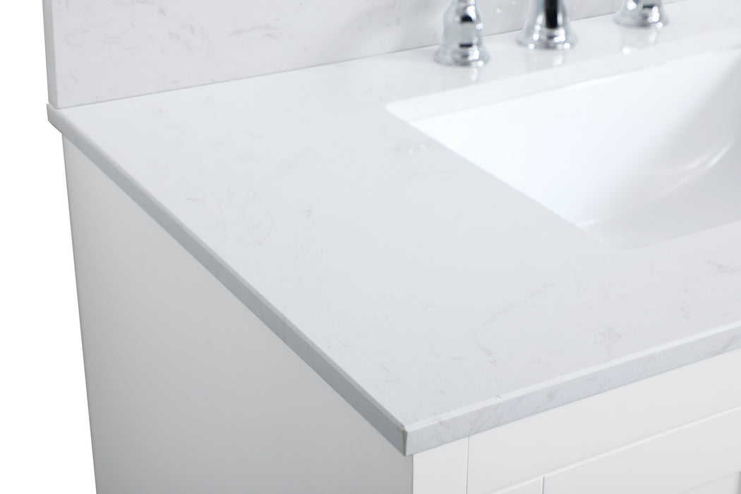 Elegant Lighting VF17036WH-BS Bathroom Vanity Set, White