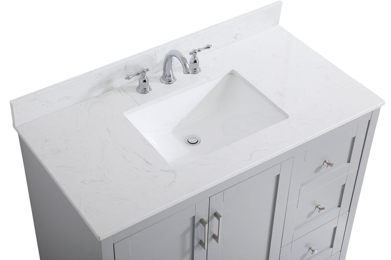 Elegant Lighting VF17042GR-BS Bathroom Vanity Set, Grey