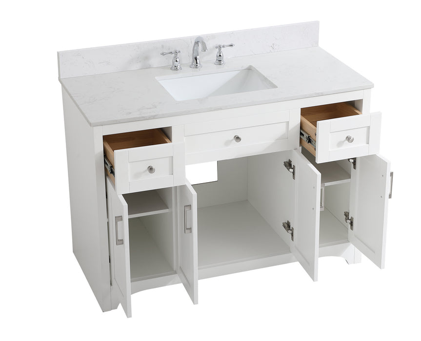 Elegant Lighting VF17048WH-BS Bathroom Vanity Set, White