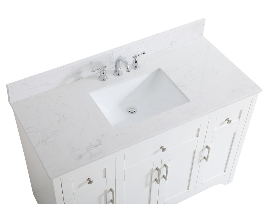 Elegant Lighting VF17048WH-BS Bathroom Vanity Set, White