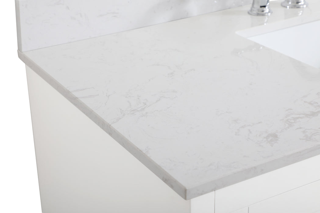 Elegant Lighting VF17048WH-BS Bathroom Vanity Set, White