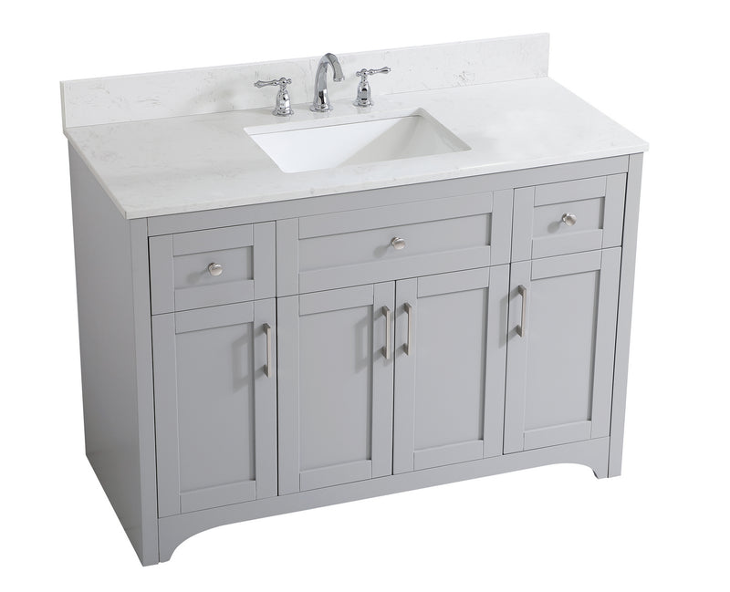 Elegant Lighting VF17048GR-BS Bathroom Vanity Set, Grey