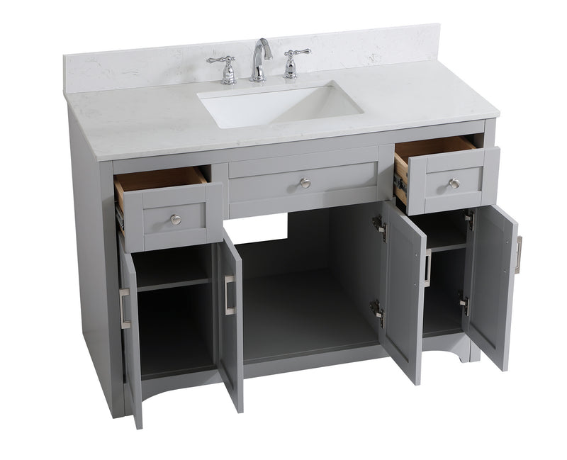 Elegant Lighting VF17048GR-BS Bathroom Vanity Set, Grey