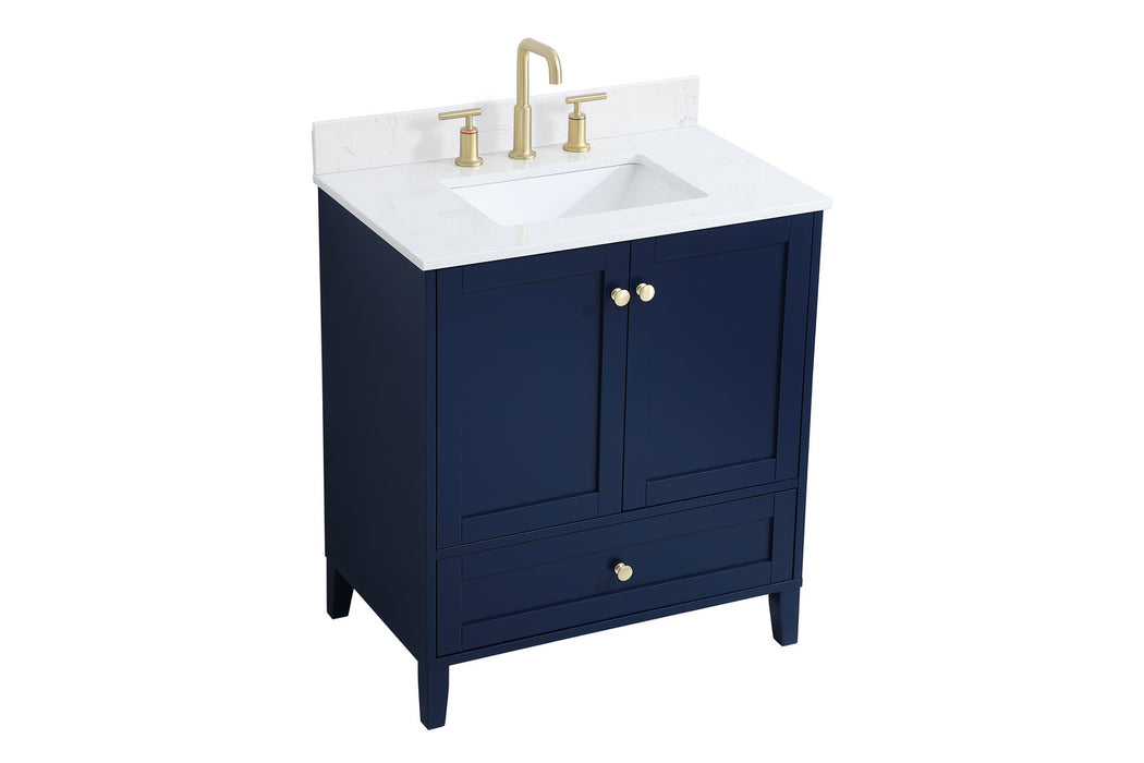 Elegant Lighting VF18030BL-BS Bathroom Vanity Set, Blue