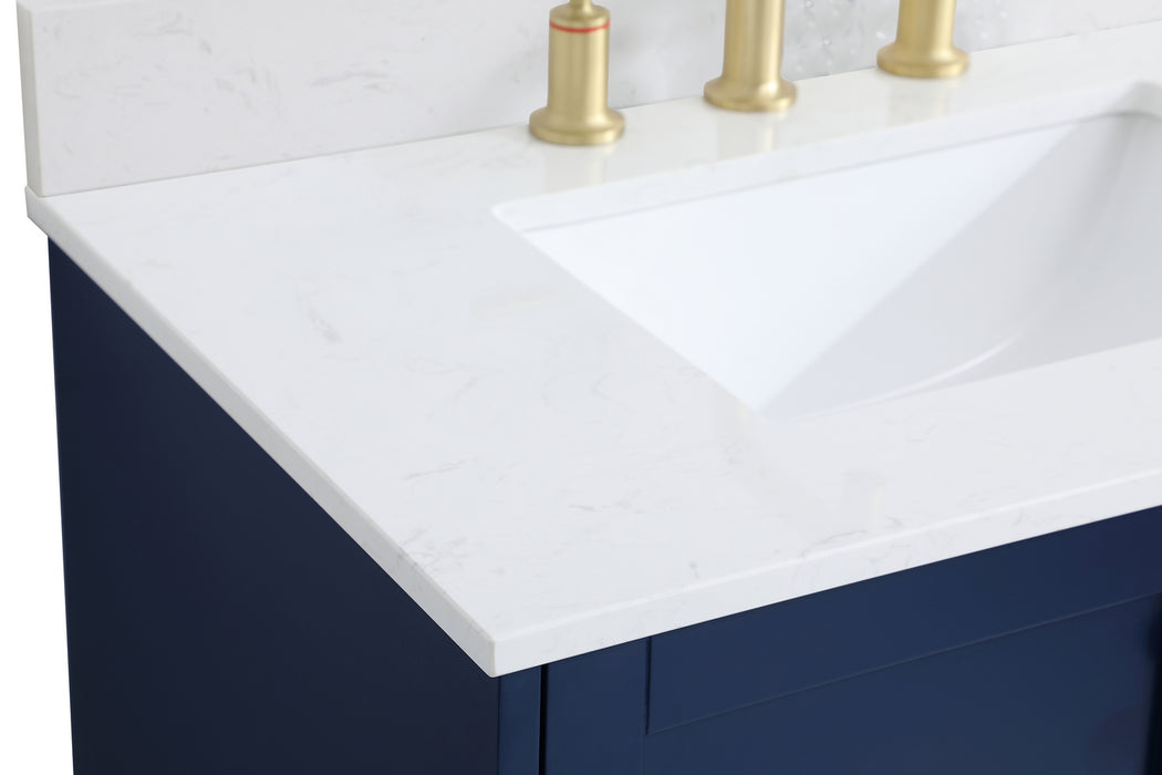 Elegant Lighting VF18030BL-BS Bathroom Vanity Set, Blue