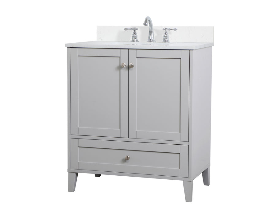 Elegant Lighting VF18030GR-BS Bathroom Vanity Set, Grey